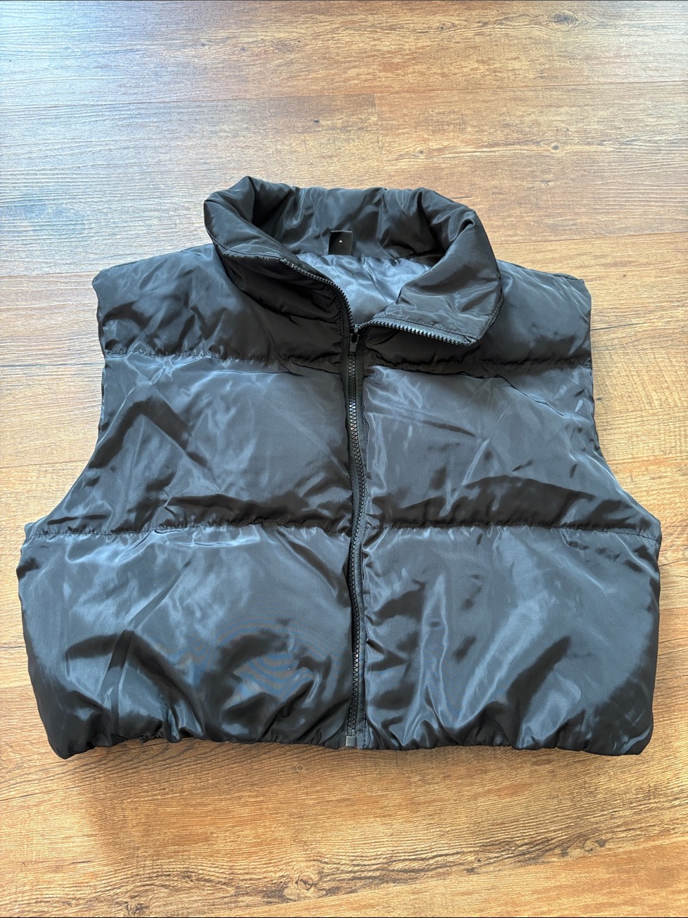 SHEIN Black Quilted Puffer Vest